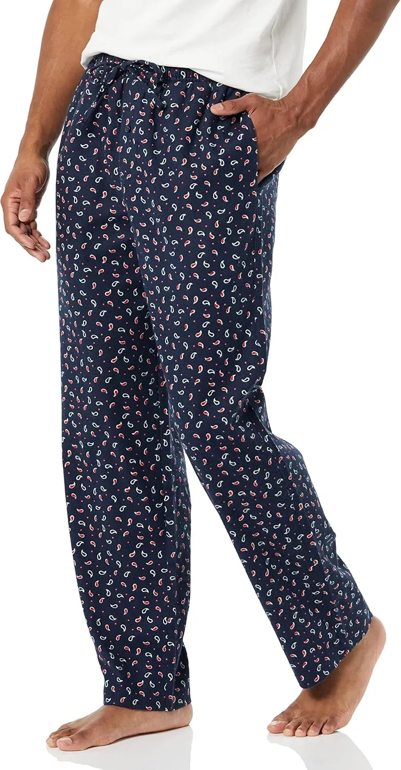 Amazon Essentials Men's Straight-Fit Woven Pajama Pant with Pockets