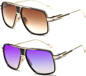 Aviator Sunglasses for Men 100% UV Protection Goggle Alloy Frame with Case
