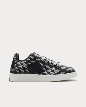 Box Check Knit Black Low Top Sneakers