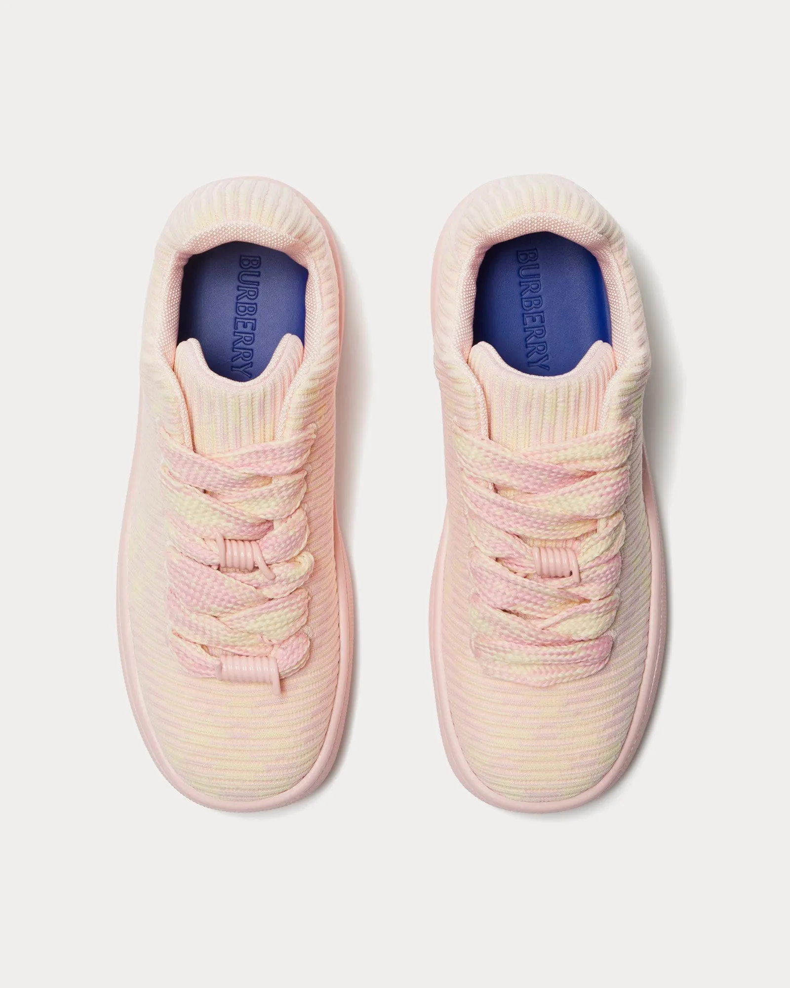 Box Check Knit Cameo Low Top Sneakers
