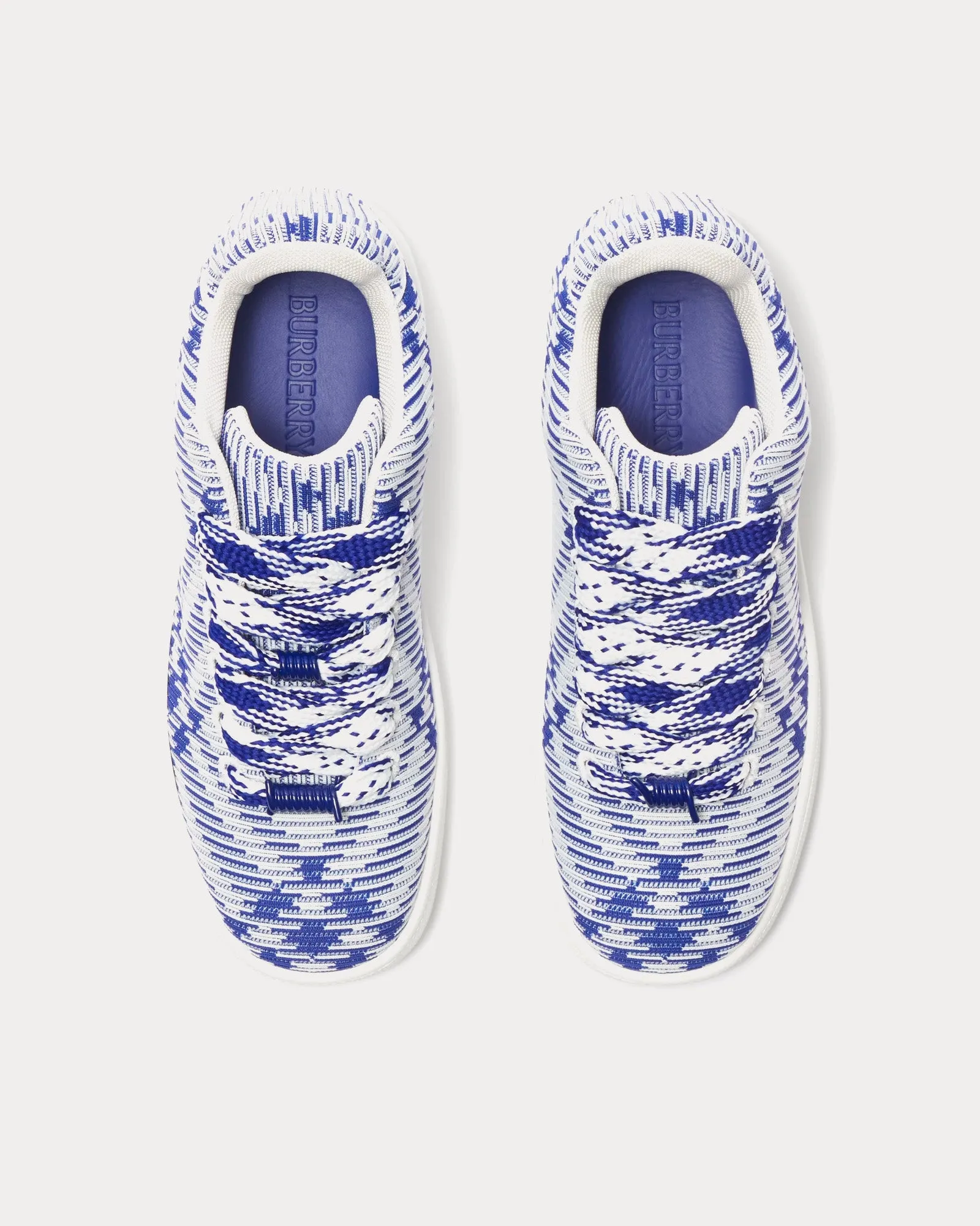 Box Check Knit Salt Low Top Sneakers
