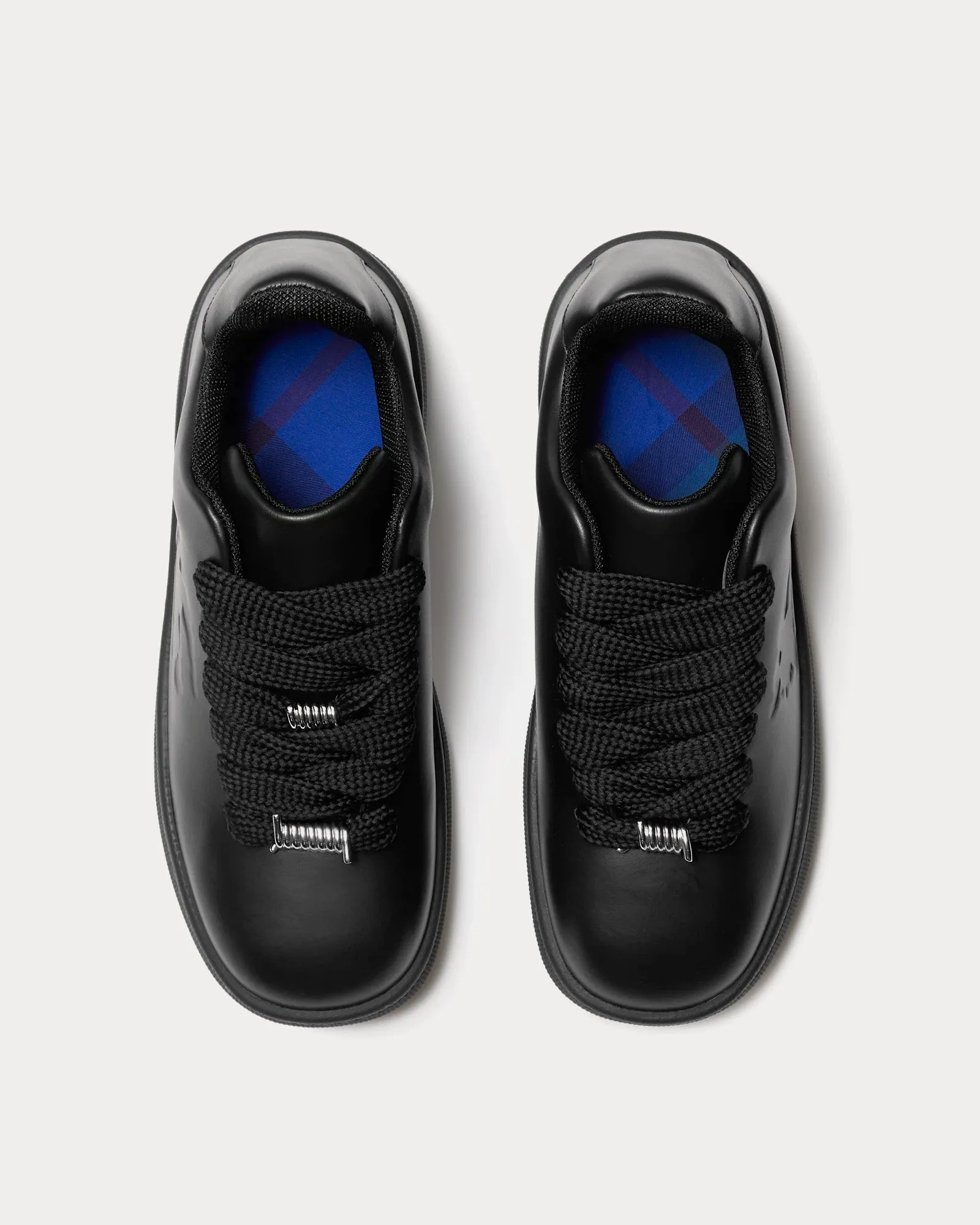 Box Leather Black Low Top Sneakers