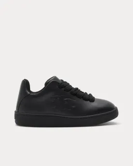 Box Leather Black Low Top Sneakers