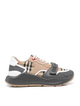 BURBERRY RAMSEY VINTAGE CHECK LOW-TOP MEN'S SNEAKERS