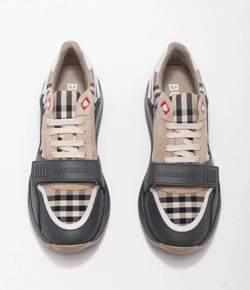 BURBERRY RAMSEY VINTAGE CHECK LOW-TOP MEN'S SNEAKERS