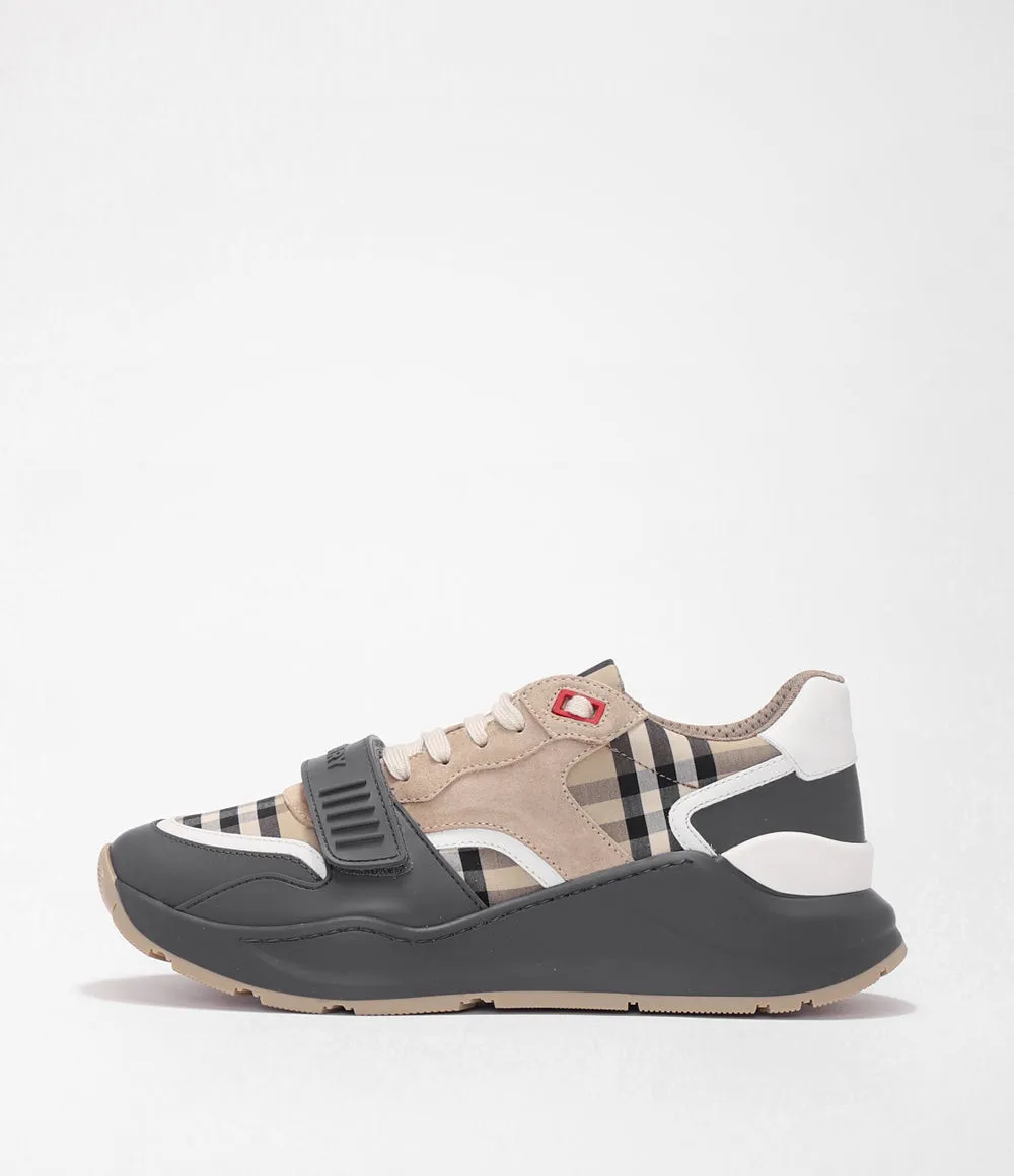 BURBERRY RAMSEY VINTAGE CHECK LOW-TOP MEN'S SNEAKERS