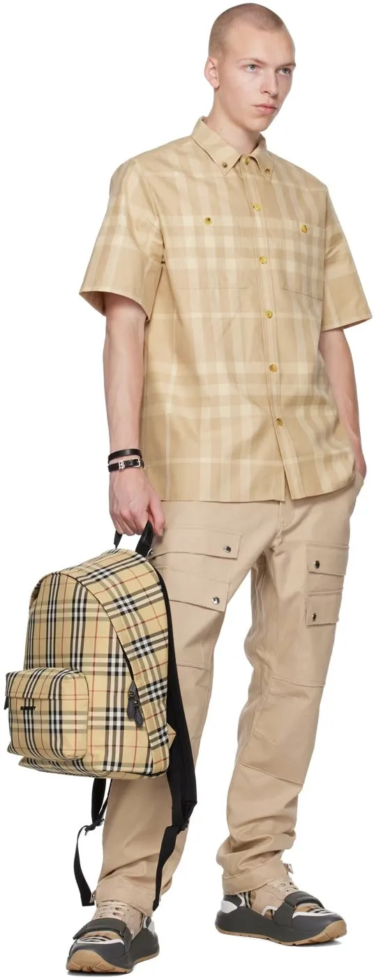 BURBERRY RAMSEY VINTAGE CHECK LOW-TOP MEN'S SNEAKERS