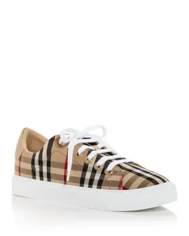 Burberry Women's Albridge Lace-Up Sneakers Tan/Beige