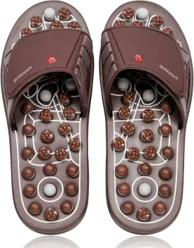 BYRIVER Portable Compact Travel Foot Massager, Acupuncture Ball Massage Flip Flops Slippers Tools, Destress Relaxation Gift for Men Women Dad Mom(03M)