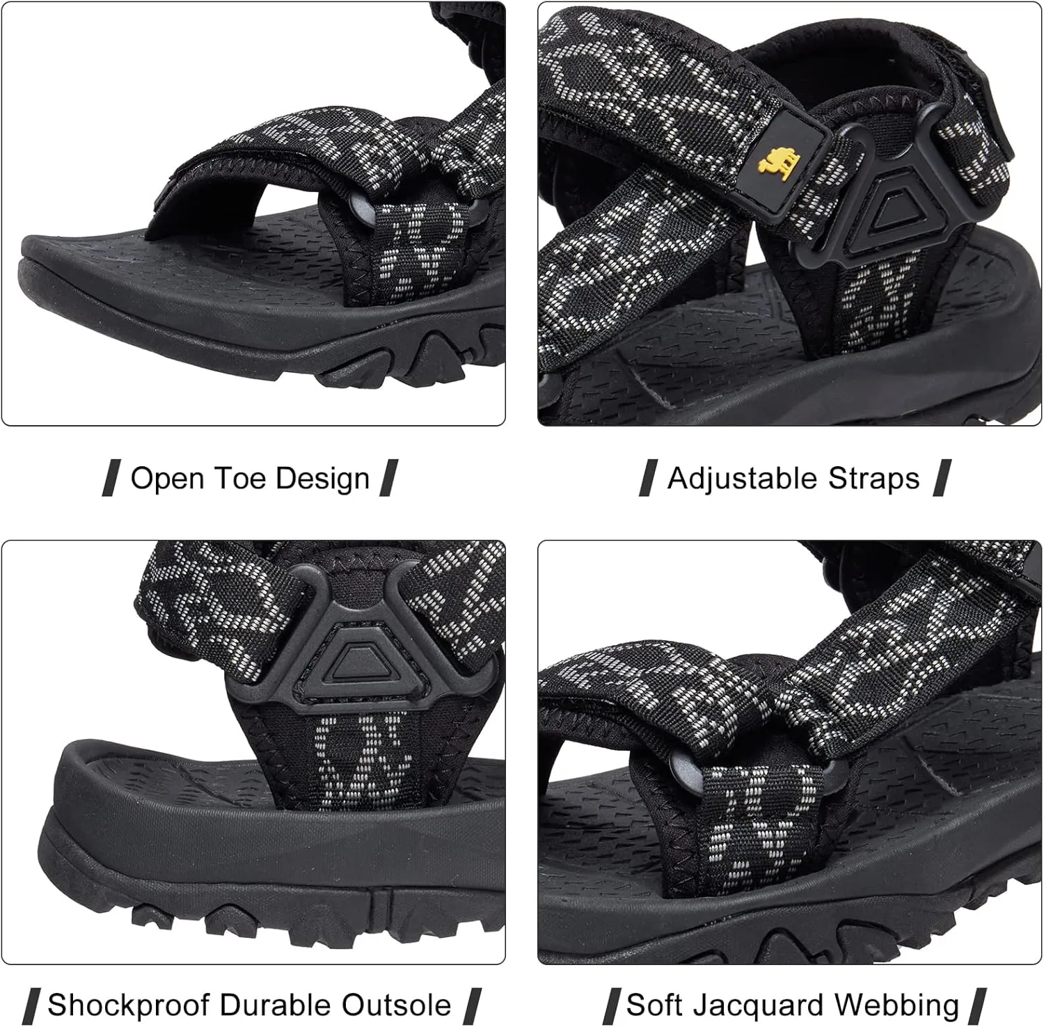 CAMELSPORTS Men??s Sandals Hiking Athletic Sandals Non-slip Water Sandals Comfortable Sport Sandals Open Toe Casual Beach Sandals