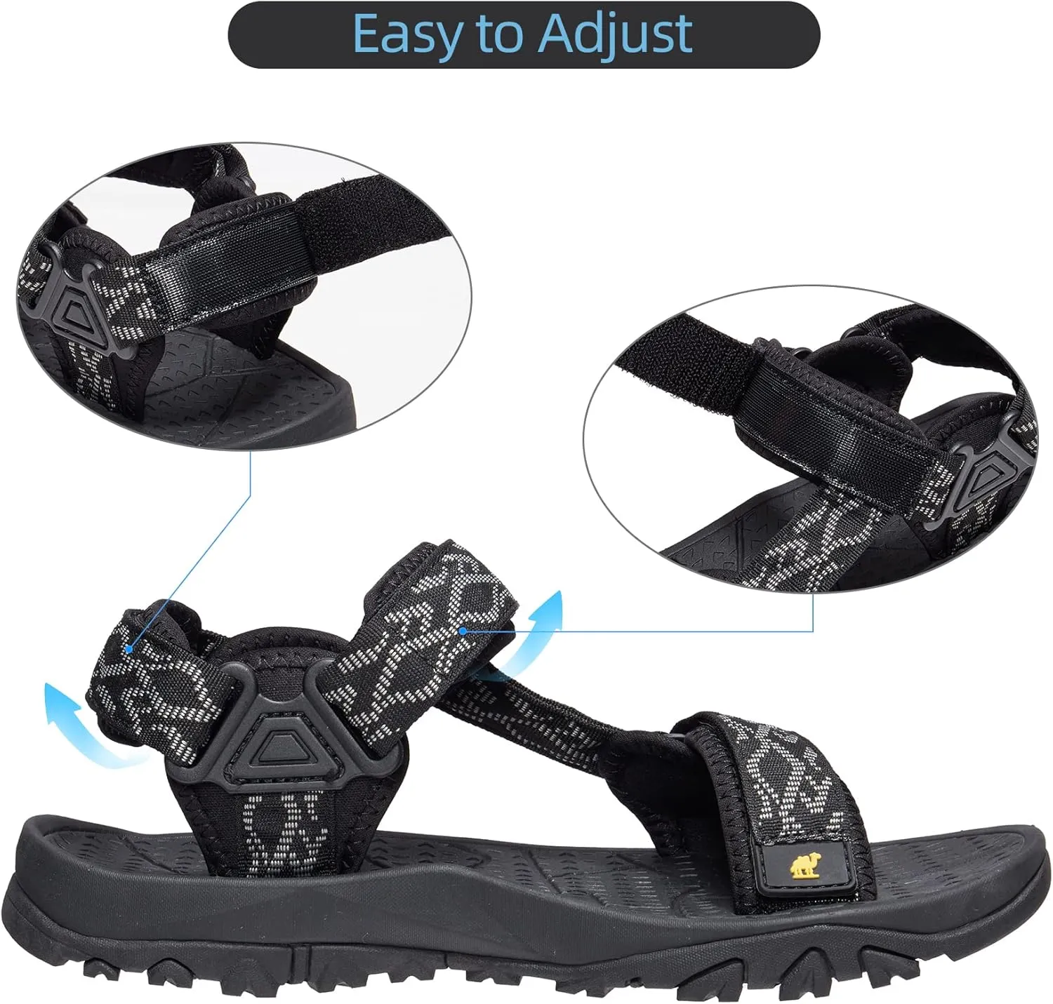 CAMELSPORTS Men??s Sandals Hiking Athletic Sandals Non-slip Water Sandals Comfortable Sport Sandals Open Toe Casual Beach Sandals