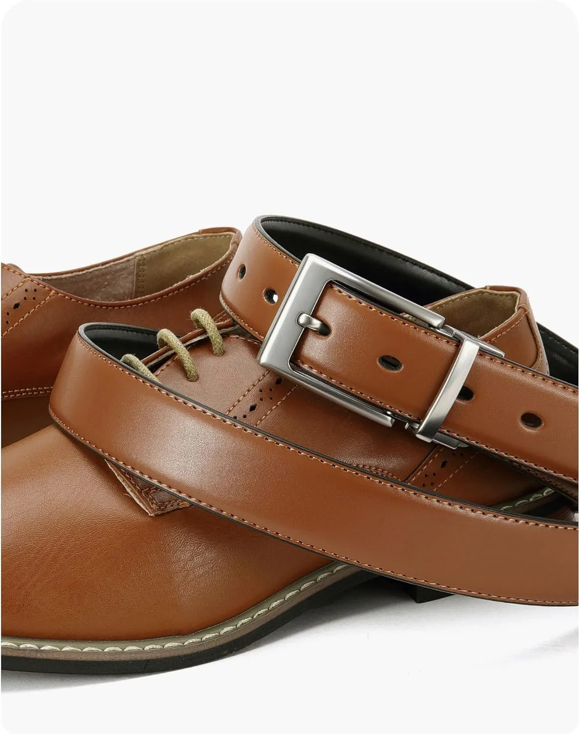 CHAOREN Mens Belts Leather 1 Pack - 1.25" Reversible Belts for Men for Dress Pants - One Belt, Two Colors