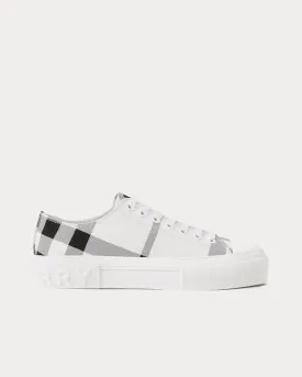 Check Cotton Black / White Low Top Sneakers