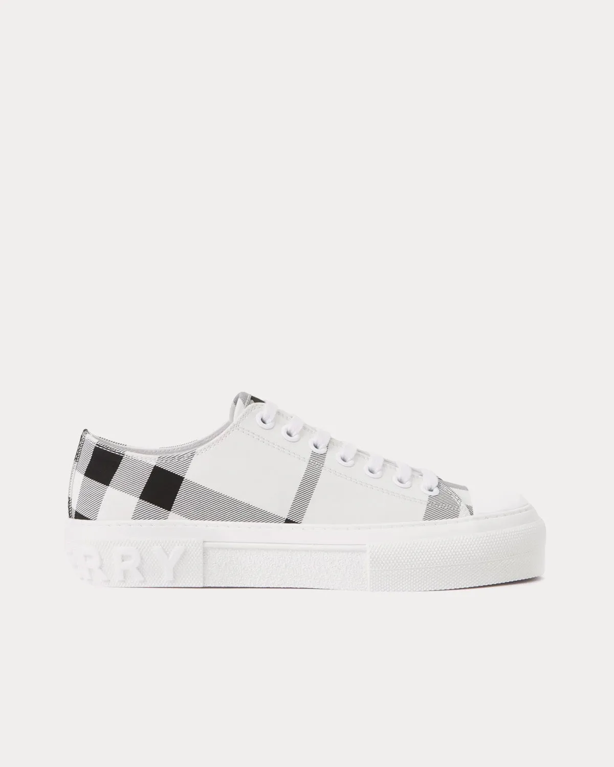 Check Cotton Black / White Low Top Sneakers