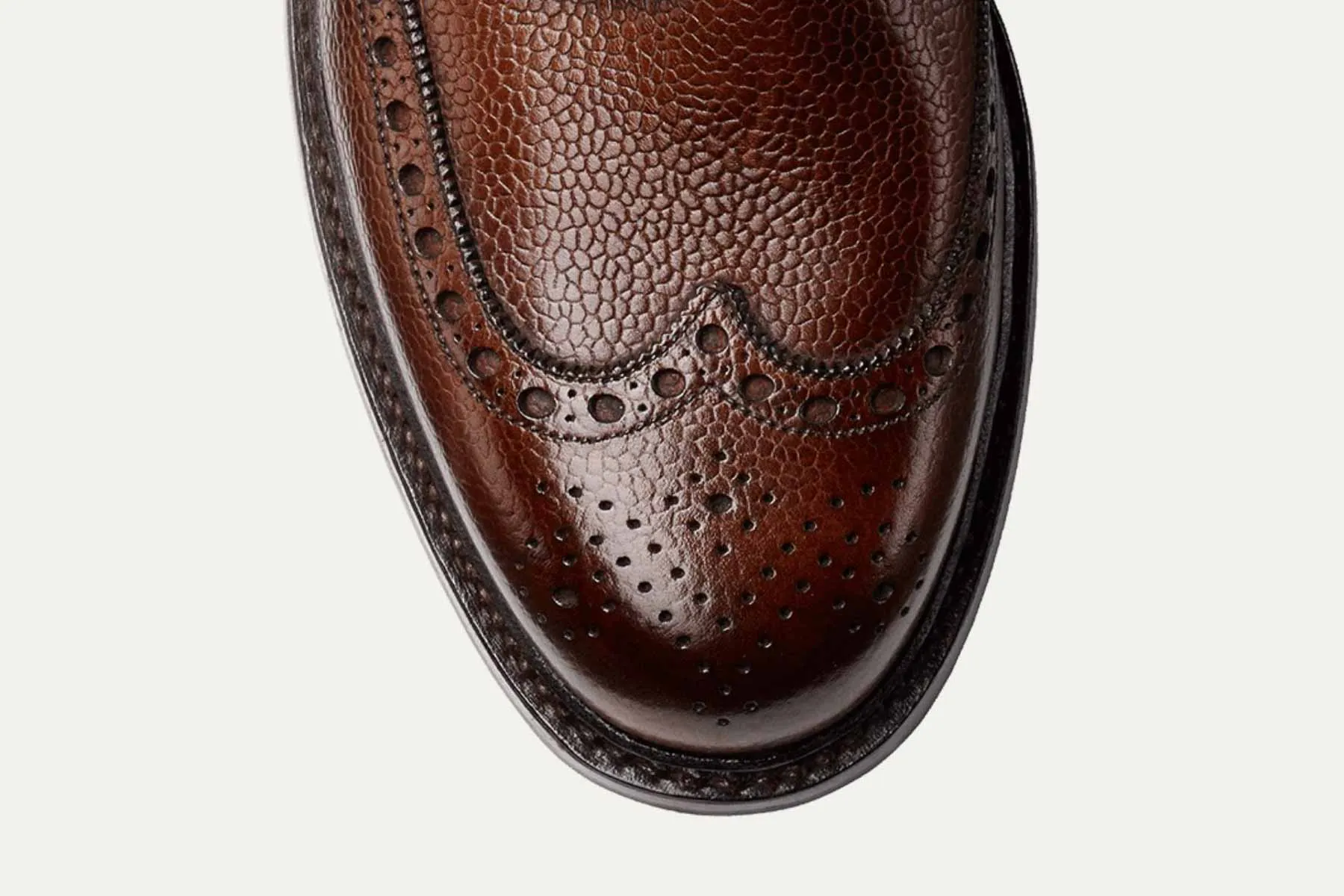 Crockett & Jones Islay Full Brogue Boots In Dark Brown Scotch Grain