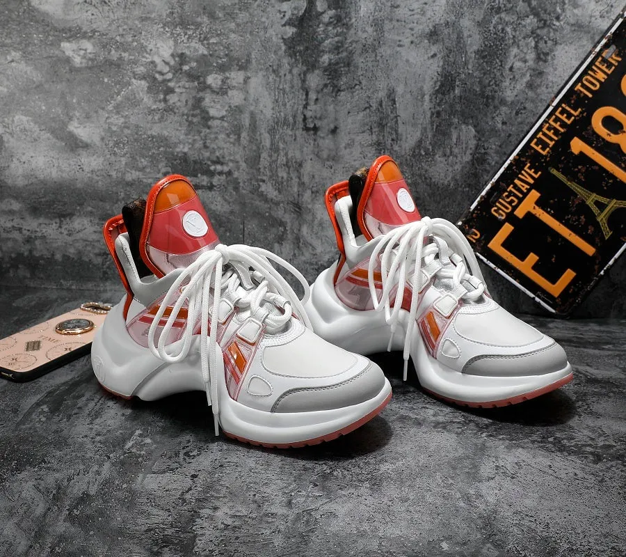 EI -LUV Archlight White Orange Sneaker