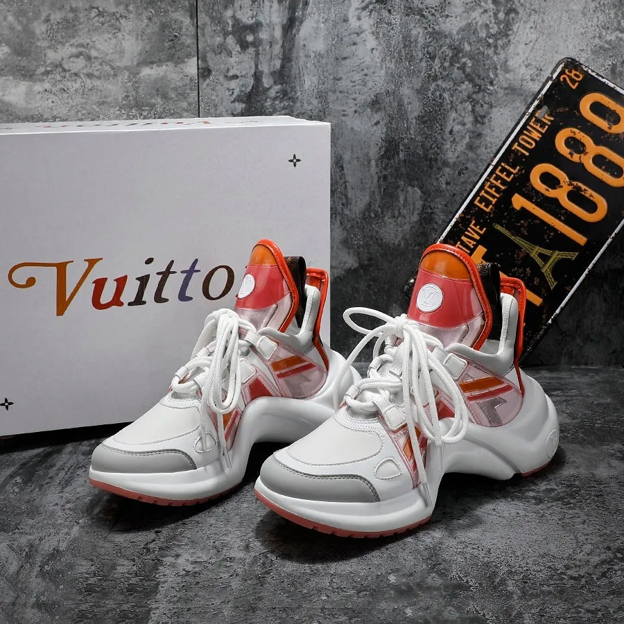 EI -LUV Archlight White Orange Sneaker