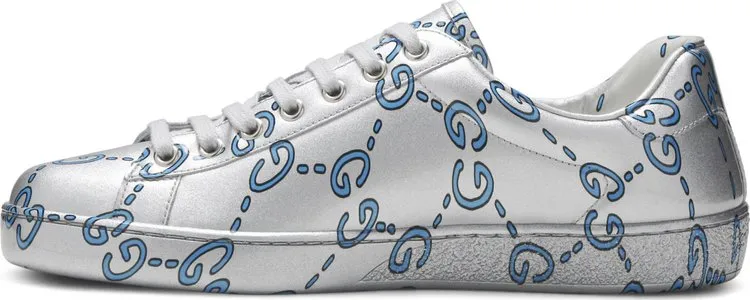 Gucci Ace Low GG Monogram sneakers, silver
