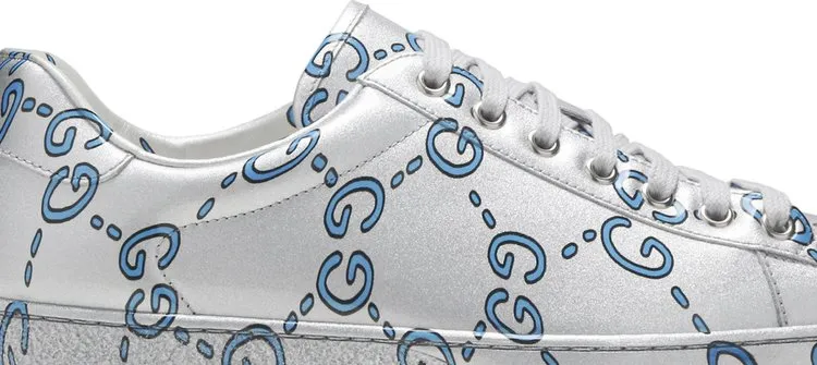 Gucci Ace Low GG Monogram sneakers, silver