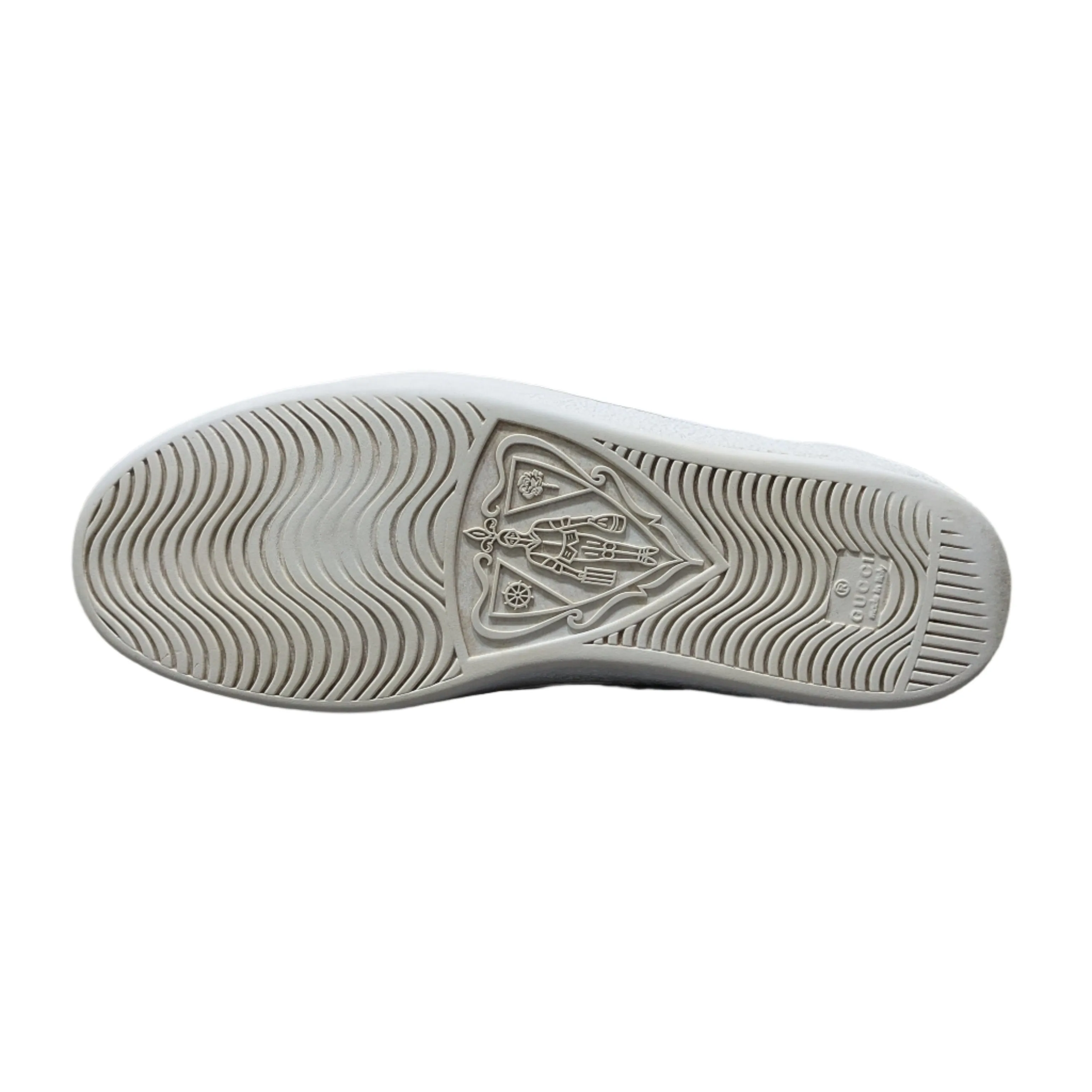 Gucci Ace Web Tiger Patch Sneakers – White Leather Python Trim Size UK 10.5 / EU 44 / US 11