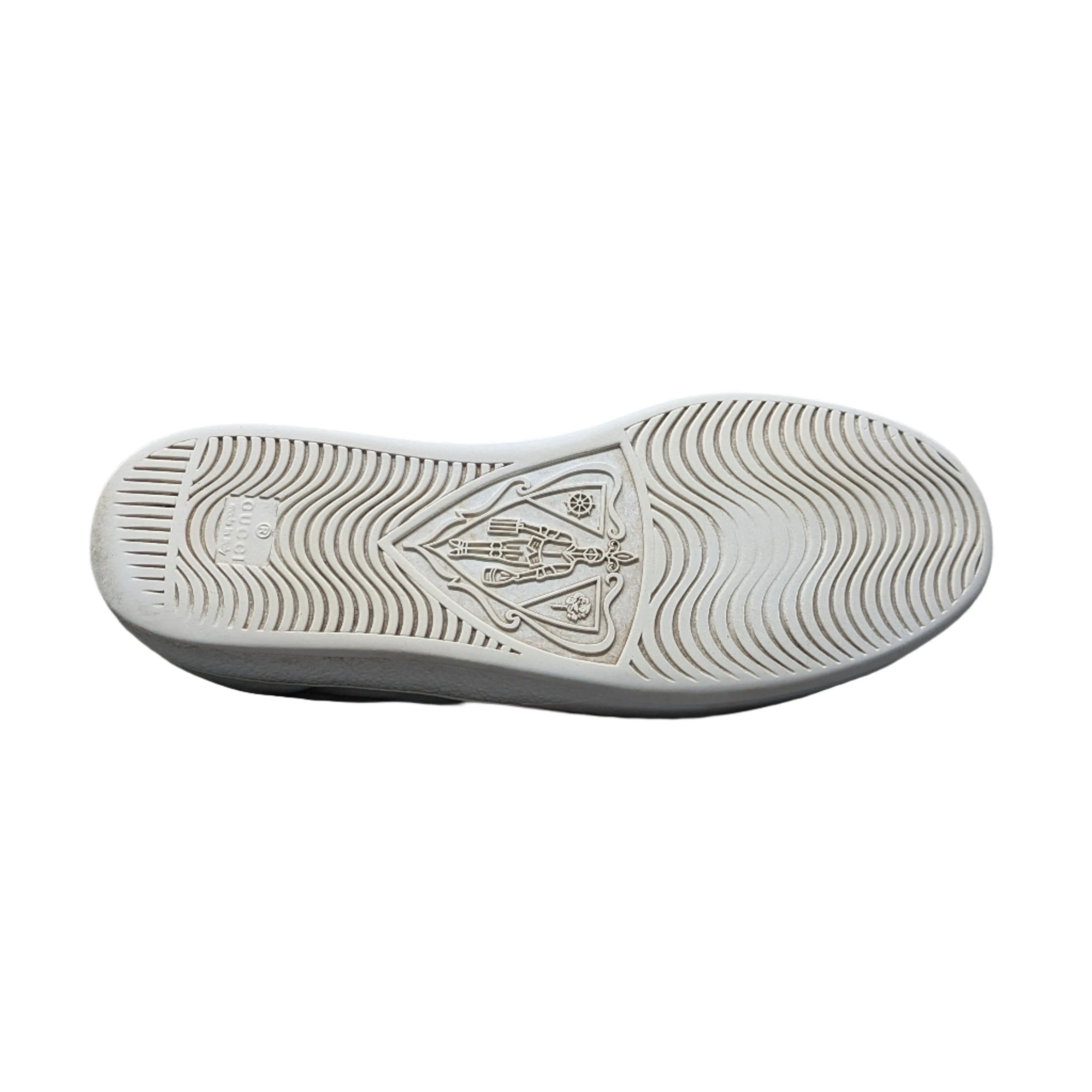 Gucci Ace Web Tiger Patch Sneakers – White Leather Python Trim Size UK 10.5 / EU 44 / US 11