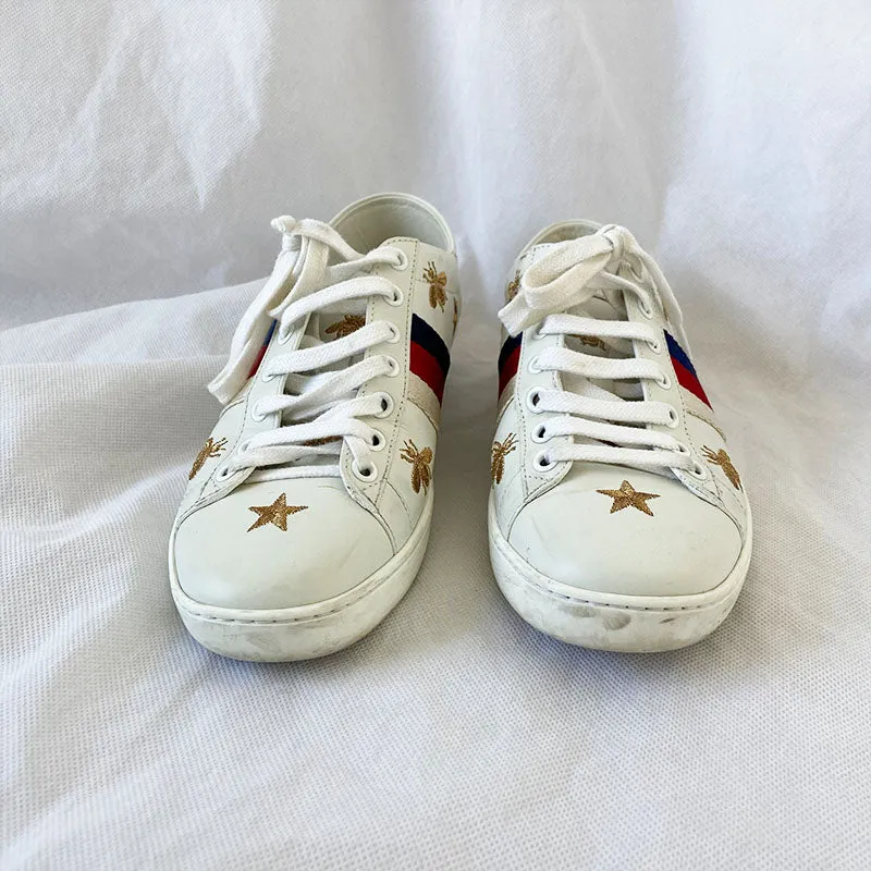 Gucci Embroidered Ace Sneakers