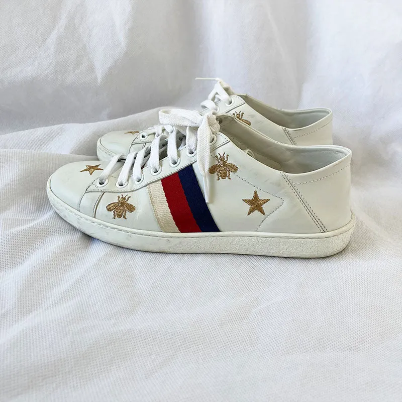 Gucci Embroidered Ace Sneakers