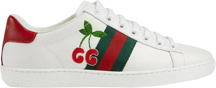 Gucci Wmns Ace GG Cherry sneakers, white