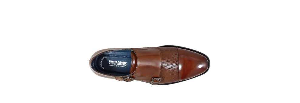 Jennings Cap Toe Double Monk Strap Cognac
