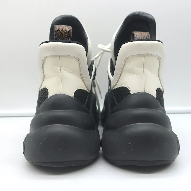 Louis Vuitton LV Archlight Sneakers Black Mesh & White Leather Size 38