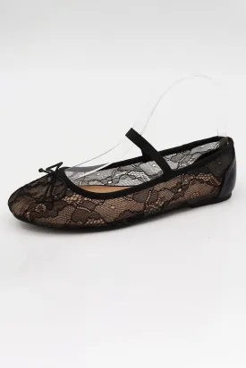 Mesh Lace Ballet Flats