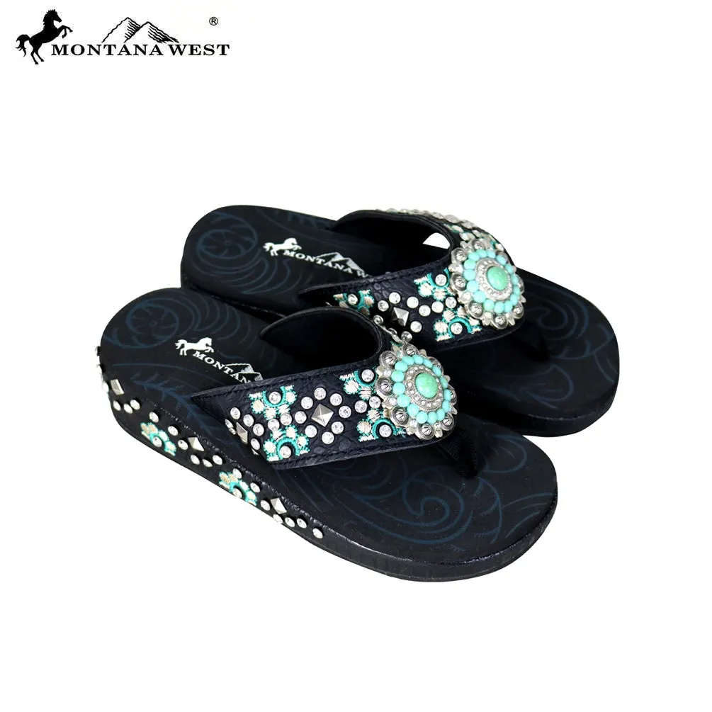 SE65-S096 Montana West Floral Flip-Flops Collection