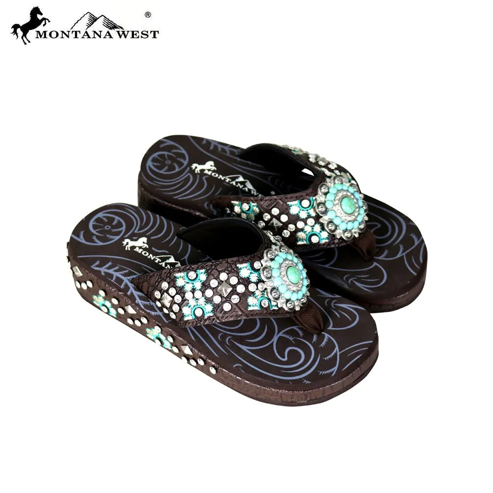 SE65-S096 Montana West Floral Flip-Flops Collection