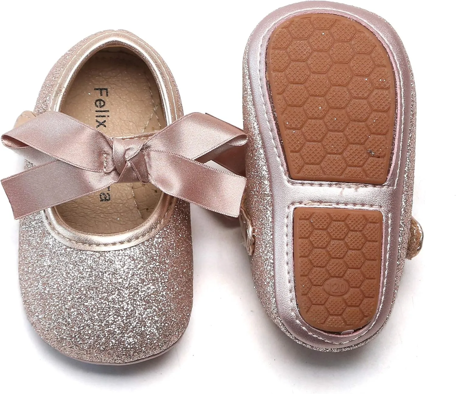 Soft Sole Baby Dress Shoes - Infant Baby Walking Shoes Moccasinss Rubber Sole Crib Shoes.