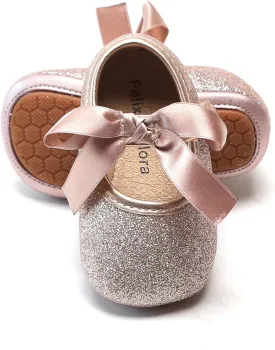 Soft Sole Baby Dress Shoes - Infant Baby Walking Shoes Moccasinss Rubber Sole Crib Shoes.