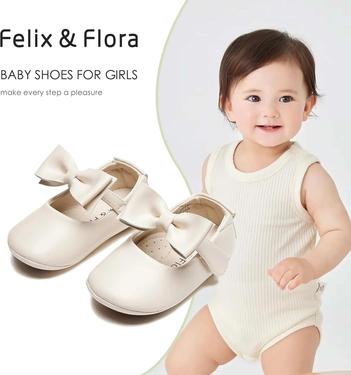Soft Sole Baby Dress Shoes - Infant Baby Walking Shoes Moccasinss Rubber Sole Crib Shoes.