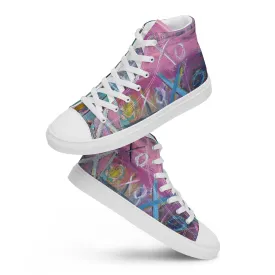 Women’s High Top Canvas Shoes- Pink